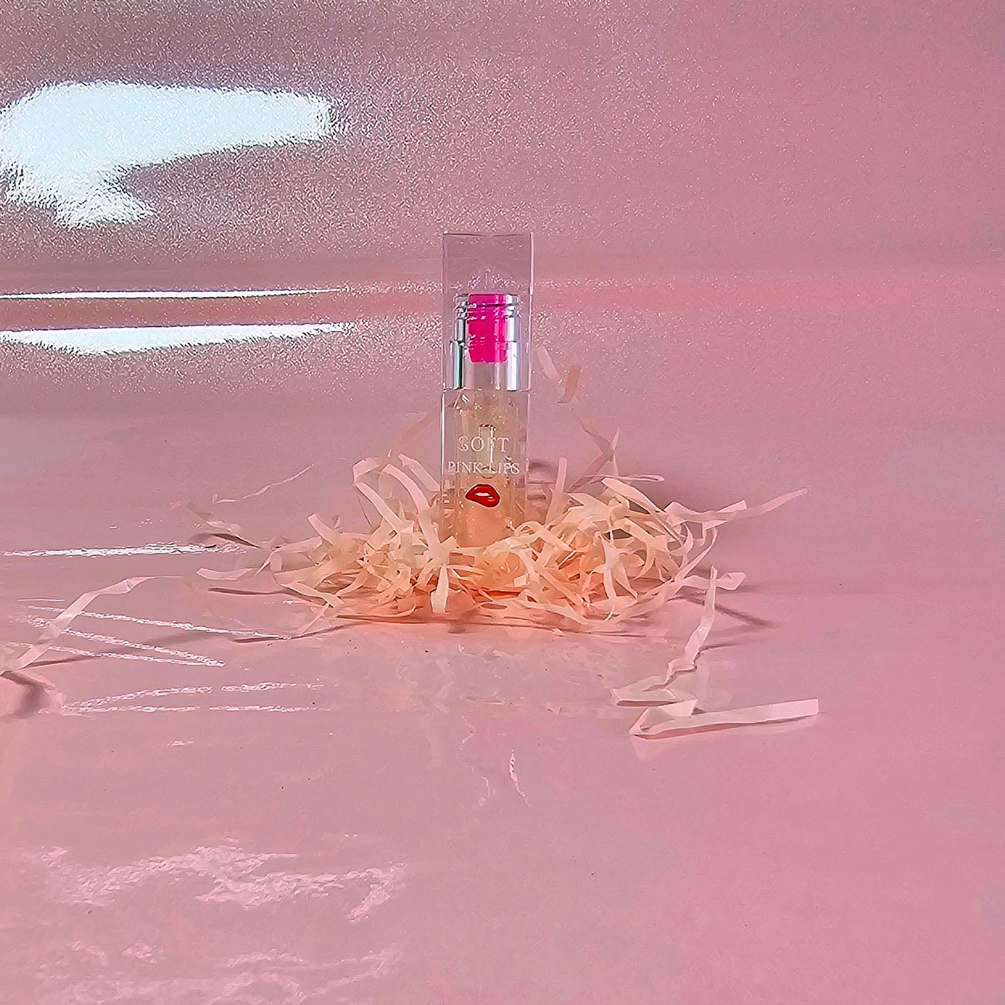 SOFT PINK LIPS – Olio Labbra Volumizzante Cambiacolore con Scintille Dorate