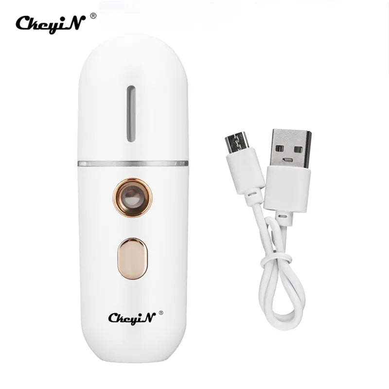 Mini Portable Rechargeable Facial Mist Sprayer - Hydration and Nebulization for Skin Care