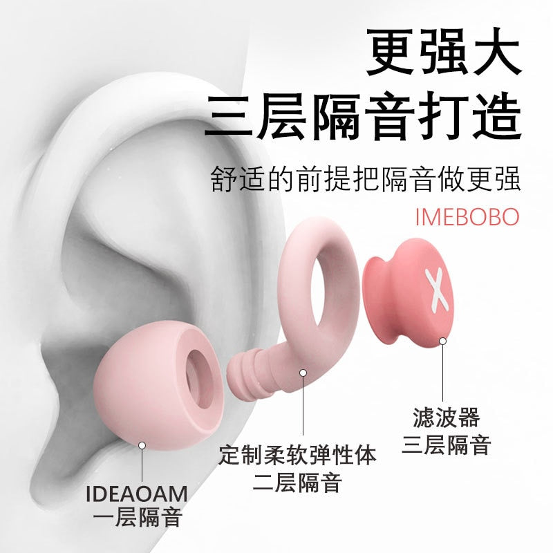 Soundproof Earplugs for Sleep: Special soundproof earplugs with slow recovery soft material for anti-noise protection and noise reduction