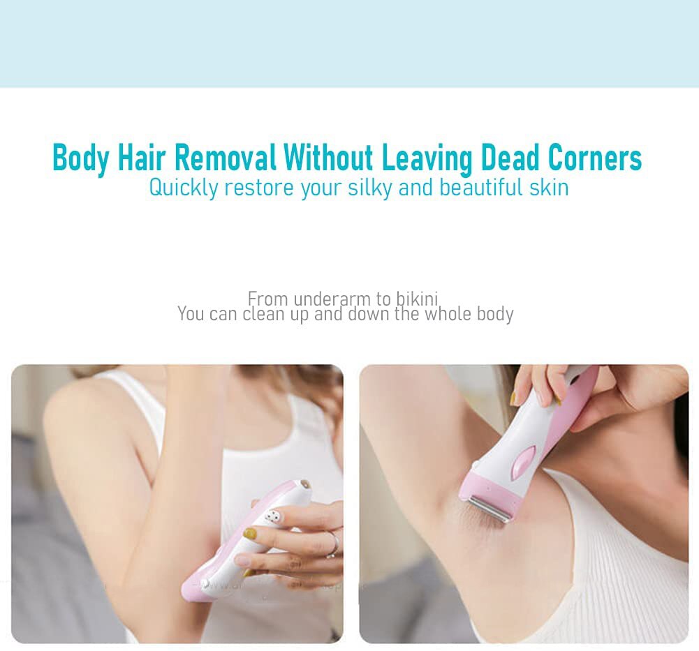 Rechargeable Electric Epilator for Women: Painless Hair Removal with EU Cordless Shaving for Full Body Use