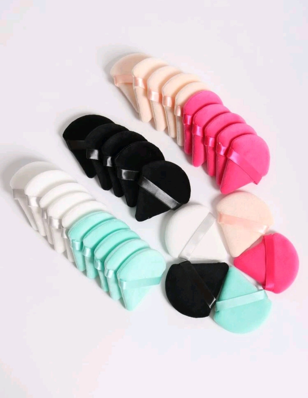 5pcs Multicolor Loose Powder Triangle Puff Sponges Reusable Foundation Blush Makeup Tools etc