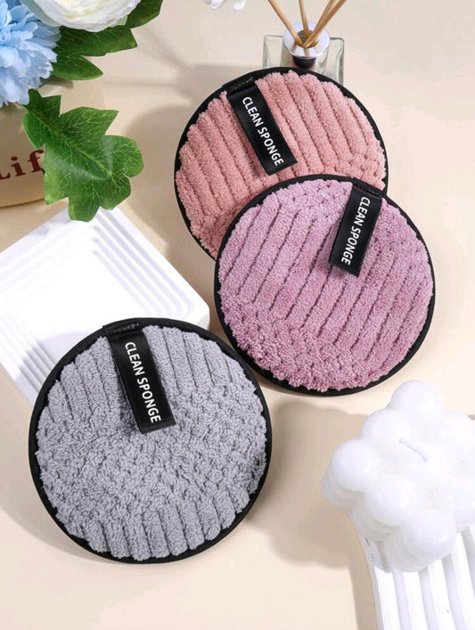 3pz Dischetti Struccanti Riutilizzabili in Morbida Microfibra - Asciugamano Ipoallergenico di Alta Qualità Lavabile per la Pulizia del Viso