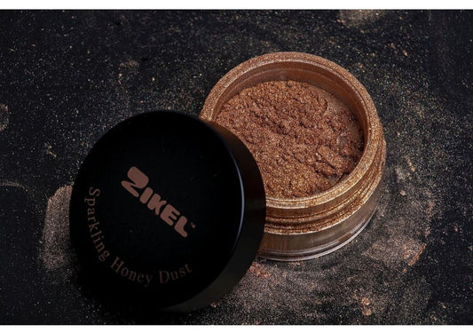 Zikel Loose Honey Sparkling Mineral Glow Dust - Illuminante Highlighter dal Tono Bronzato