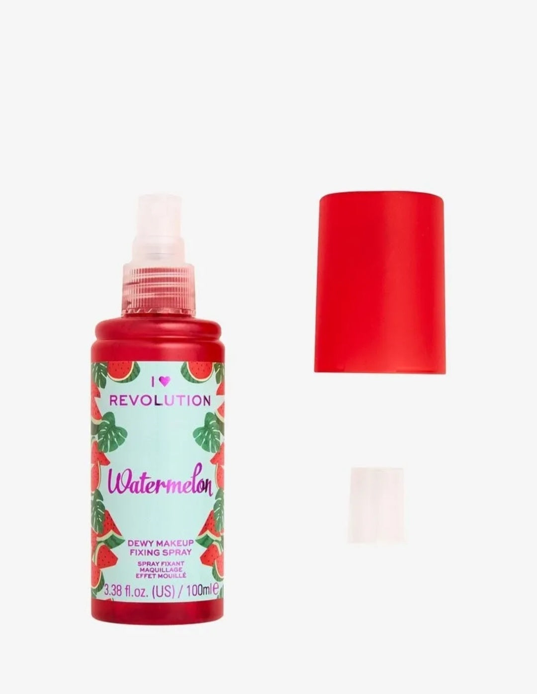 Fissatore Makeup Per Pelle Secca I Heart Revolution Dewy Makeup Fixing Spray For Dry Skin Types Watermelon Flavour 100ml - SANDY'S MAKEUP AND ARTISTRY
