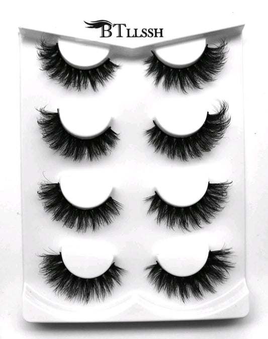 4 pairs Cateye False Eyelashes -4 paia di ciglia finte - SANDY'S MAKEUP AND ARTISTRY