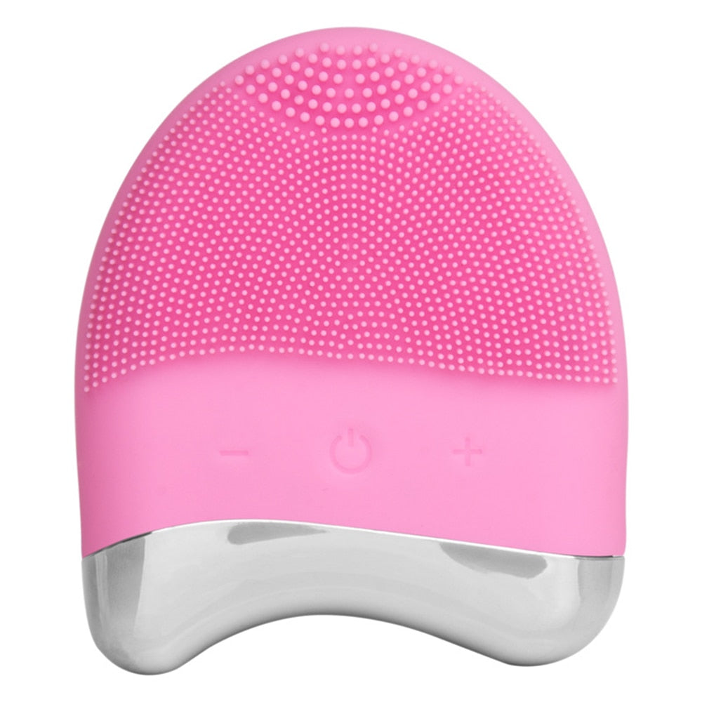Spazzola elettrica per la pulizia del viso a vibrazione: Rimuovi i punti neri e detergi i pori con un massaggiatore viso in silicone impermeabile