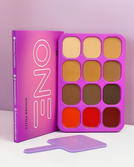 Flawless Ivy Palette Contouring & Blush High Definition – Palette Viso All-in-One per Sculpting, Definizione e Blush | Ciprie HD ad Alta Pigmentazione per Contouring, Bronzer e Illuminazione