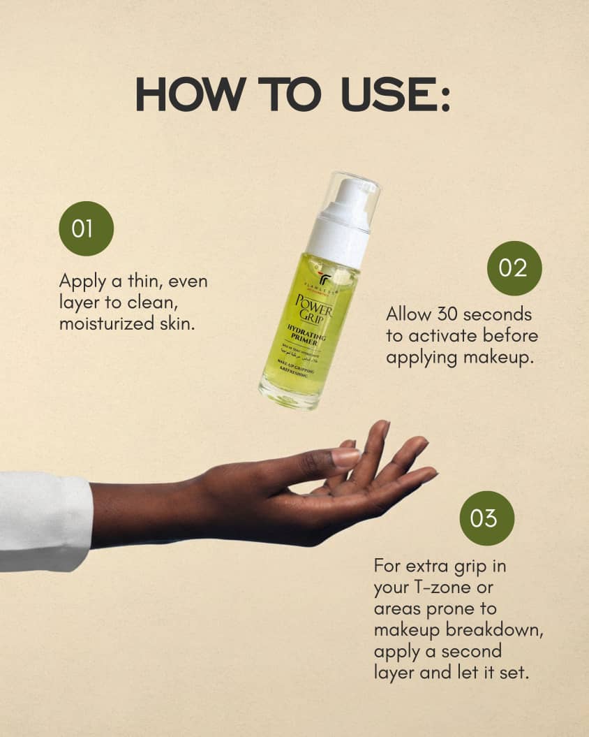 Flawless Ivy Cosmetics Power Grip Primer Idratante – Base Trucco Fissante a Lunga Durata ed Effetto Rinfrescante