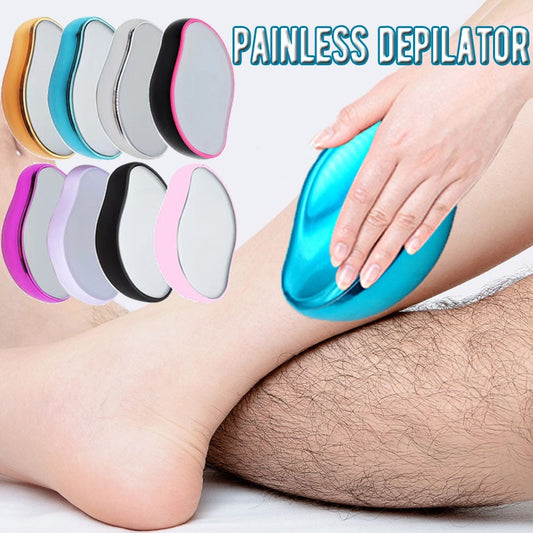 Hot Crystal Hair Removal Eraser: Painlessly remove hair with a reusable glass epilator for easy cleaning and body care