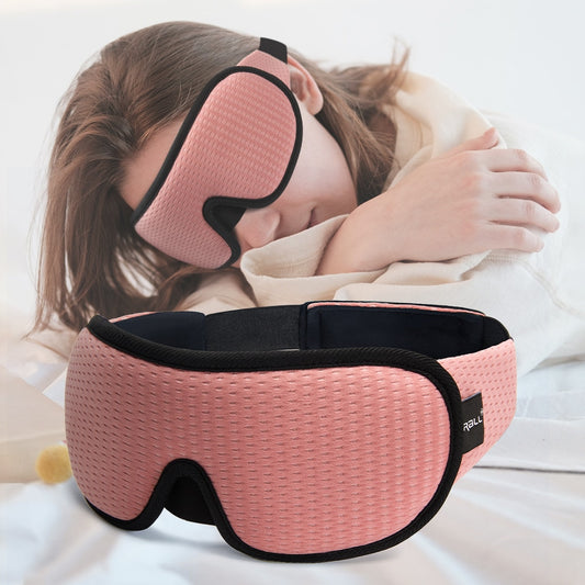 Maschera per gli occhi 3D anti-luce con imbottitura morbida: Maschera per il sonno, aiuto al riposo, mascherina per gli occhi traspirante per viaggi e notte