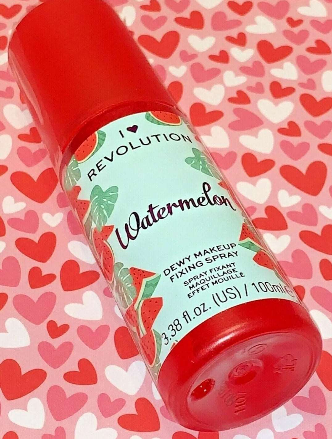 Fissatore Makeup Per Pelle Secca I Heart Revolution Dewy Makeup Fixing Spray For Dry Skin Types Watermelon Flavour 100ml - SANDY'S MAKEUP AND ARTISTRY 