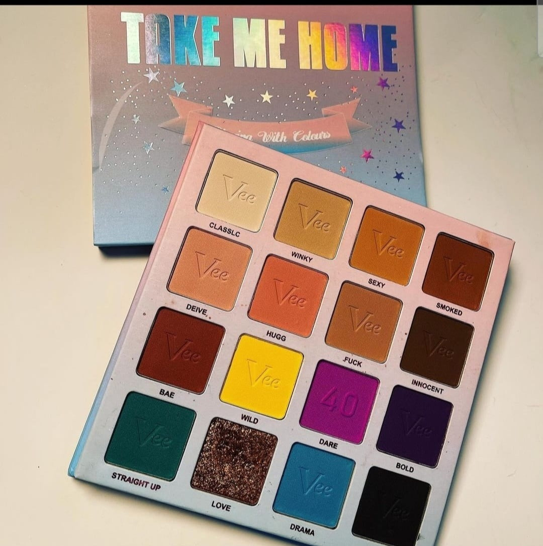 LADYVEE TAKE ME HOME EYESHADOW PALLETE 14 RICH COLOURS ~ Pallete di Ombretti Opachi Ipoallergenico - SANDY'S MAKEUP AND ARTISTRY 