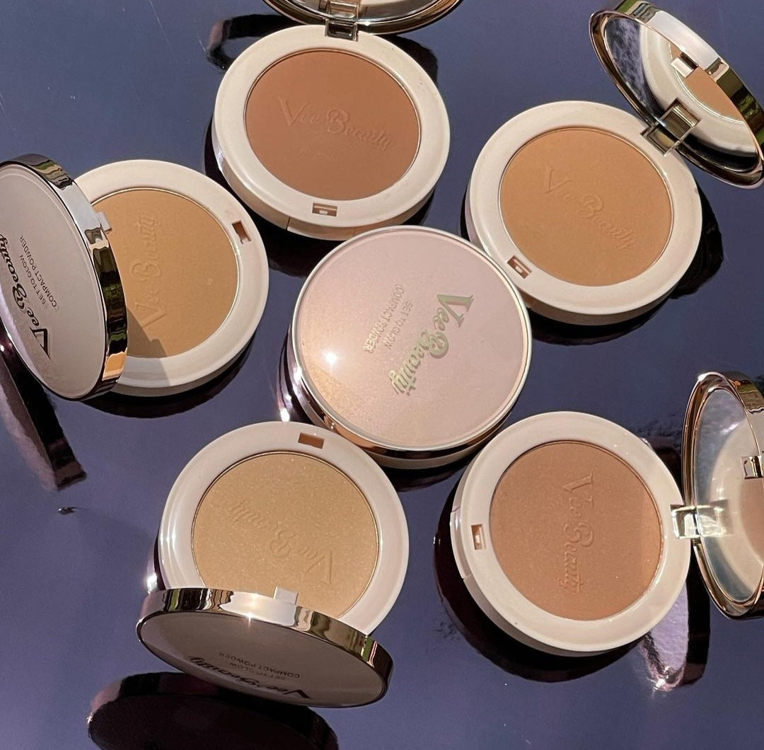 LADYVEE SET TO GLOW COMPACT POWDER~Cipria▪︎Polvere compatta - SANDY'S MAKEUP AND ARTISTRY 