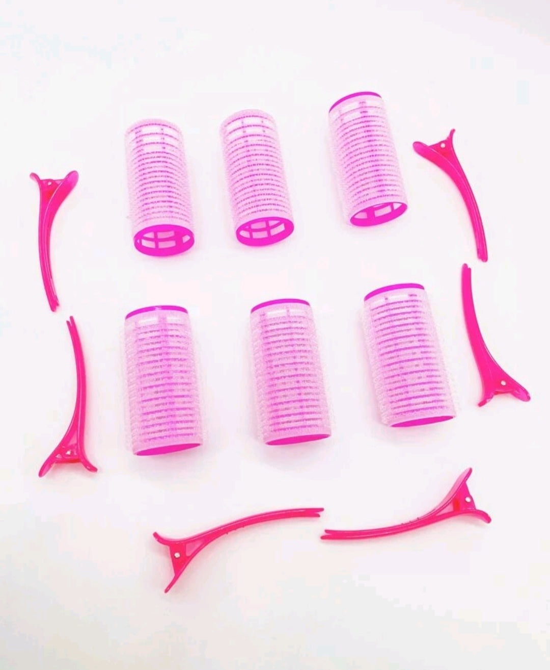 6pcs Self Adhesive Hair Curling Roller & 6pcs Salon Hair Clips~ Bigodini per capelli 12pz - SANDY'S MAKEUP AND ARTISTRY 