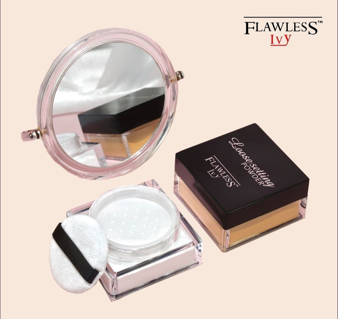 Flawless Ivy cipria in polvere per tutti i tipi di pelle, Loose Setting Powder for all skin types - SANDY'S MAKEUP AND ARTISTRY 