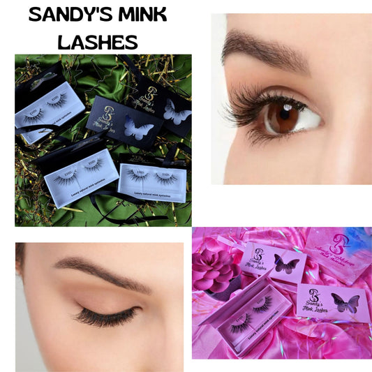 Natural Mink Lashes 3D Ciglia Finte Naturale in Visone 16mm Fake Eyelashes, Fluffy Strip Mink Lashes with box, 25 times Reusable Natural Mink Lashes Style EHIS - SANDY'S MAKEUP AND ARTISTRY 