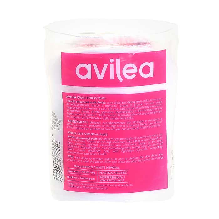 Avilea Hypoallergenic Makeup Remover Cotton Pads~ Avilea Dischetti Cotone Maxi Quadrati Ipoallergenico 50pz - SANDY'S MAKEUP AND ARTISTRY 